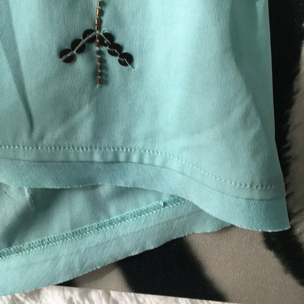 Free People Teal Beaded Boho Maxi Dress